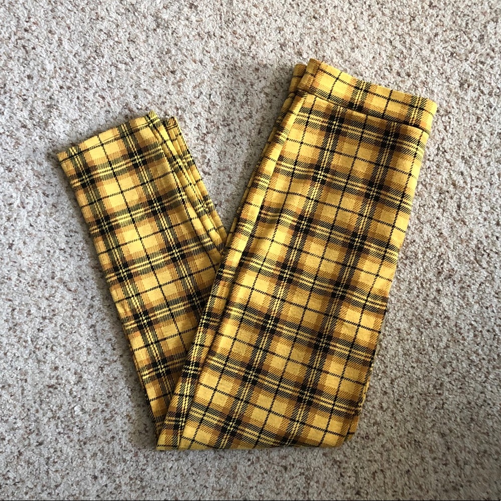 EVERYTHING MUST GO - F21 Yellow Plaid Pants